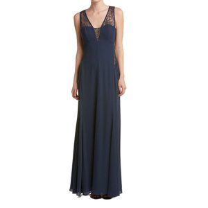 NWT BCBG Max Azria Ariel Blue Navy Sleeveless Gown